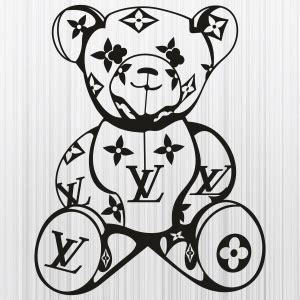 louis vuitton teddy bear svg